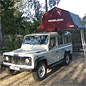 Landrover met daktent, camping Andalusie, Spanje